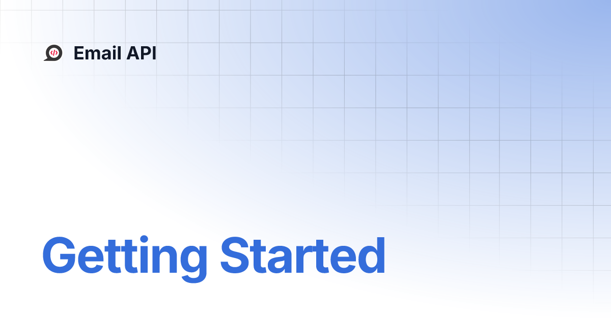Getting started email api
